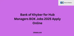 Bank of Khyber for Hub Managers BOK Jobs 2025 Apply Online